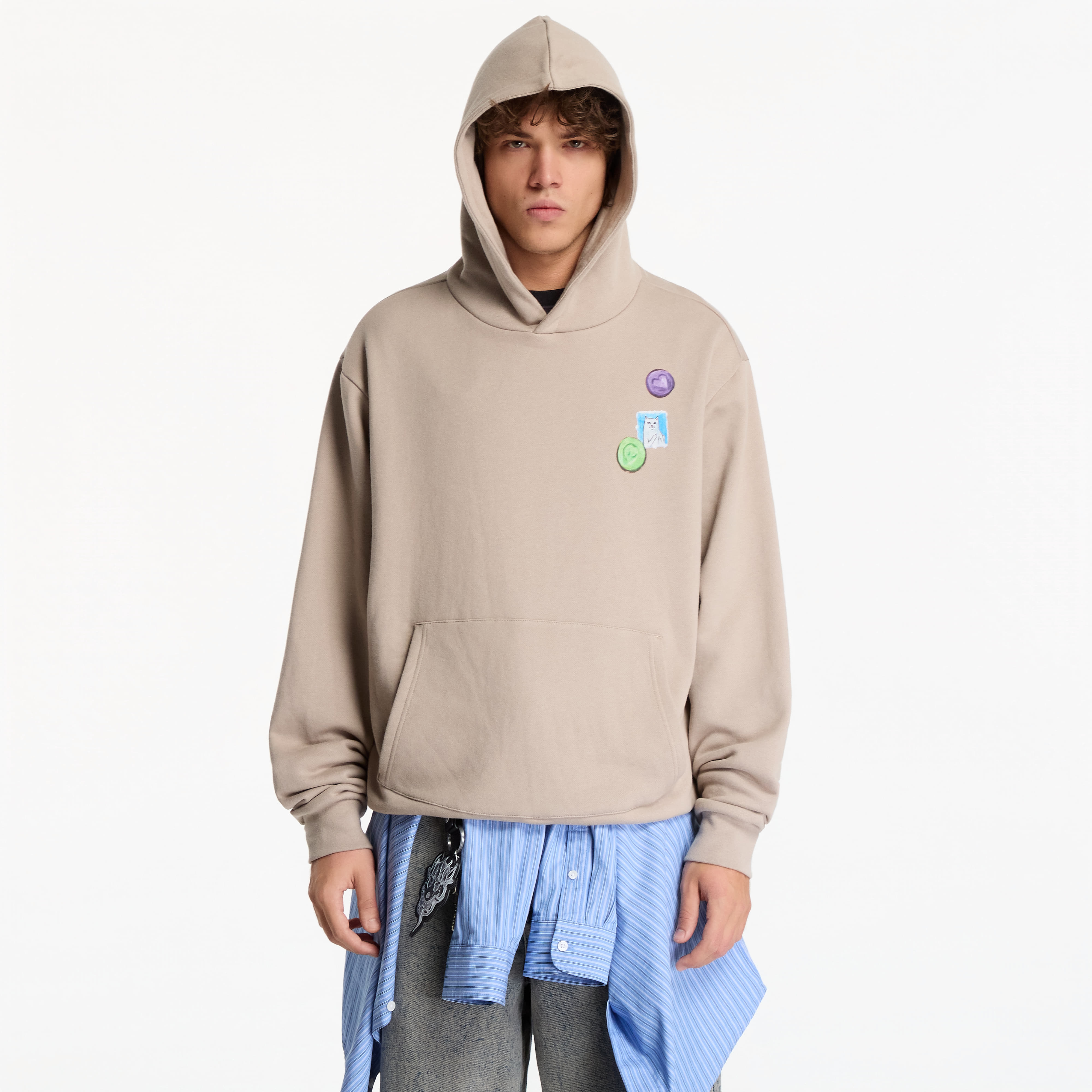 Sweatshirt RIPNDIP Vitamins Hoodie Sand XXL
