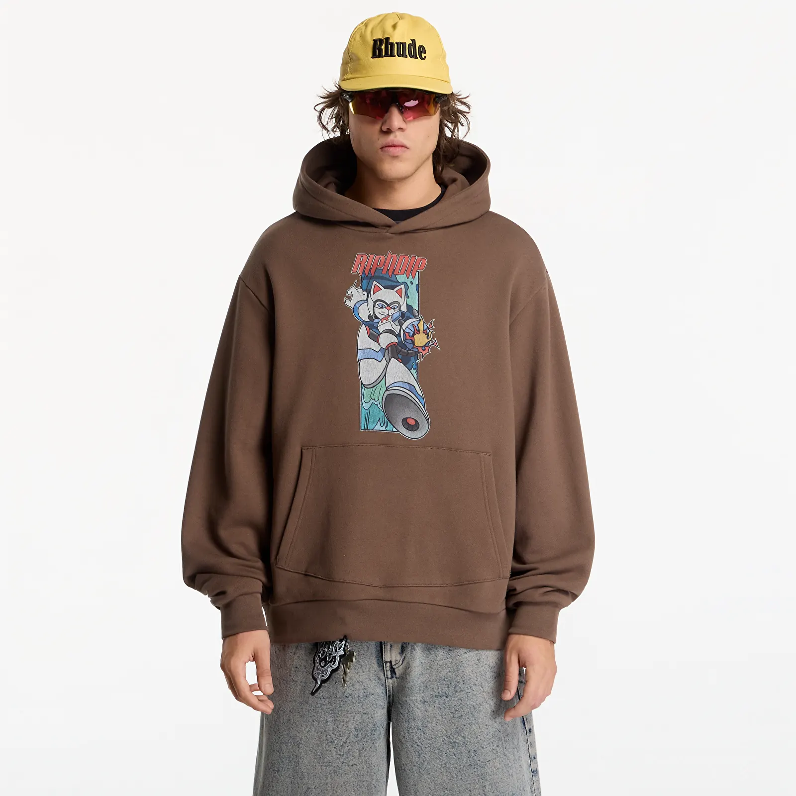 Bluzy RIPNDIP Rokkunerm Hoodie Dusty Brown