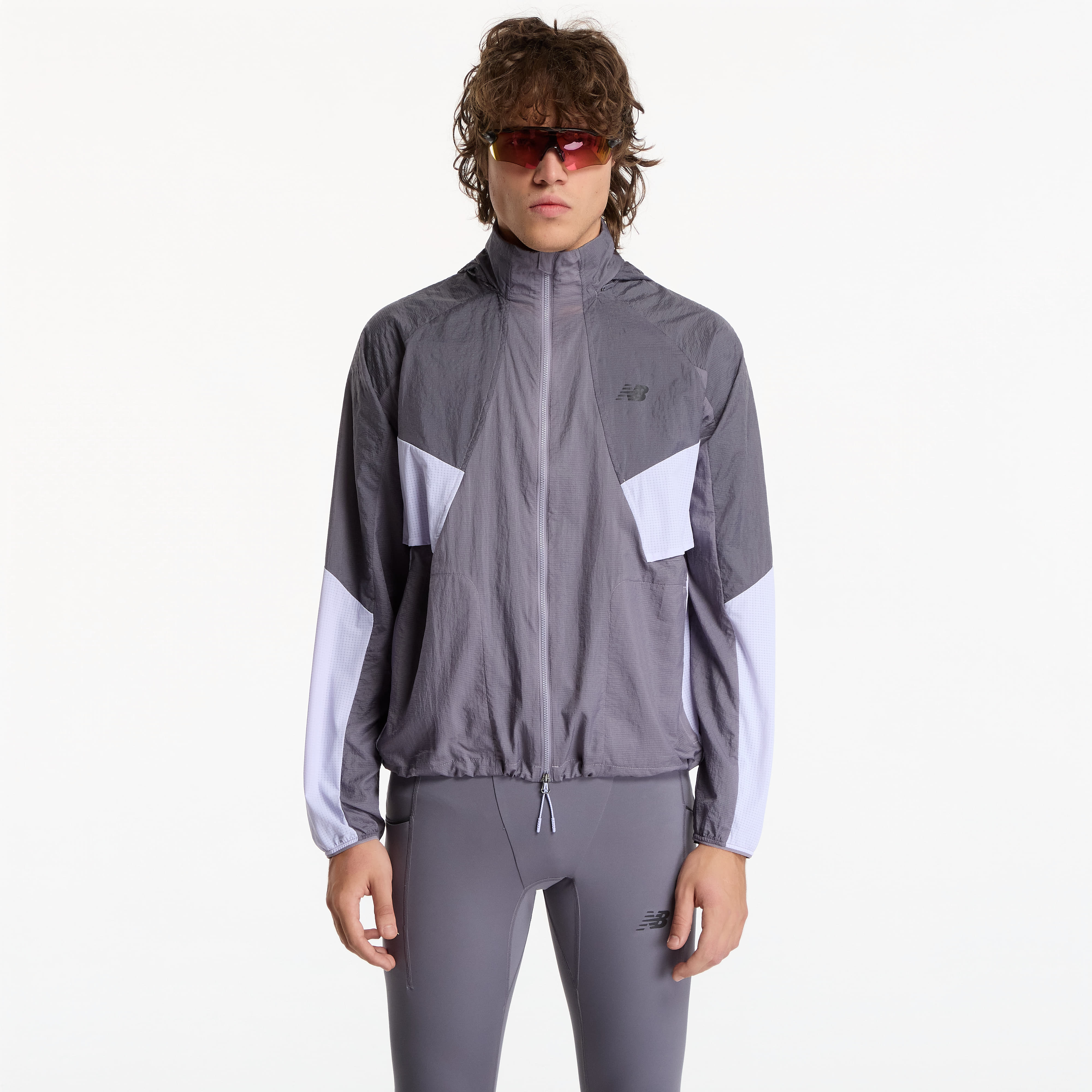 Jacket New Balance Reflective RC Jacket Off-Line Grey/ Smoked Violet L