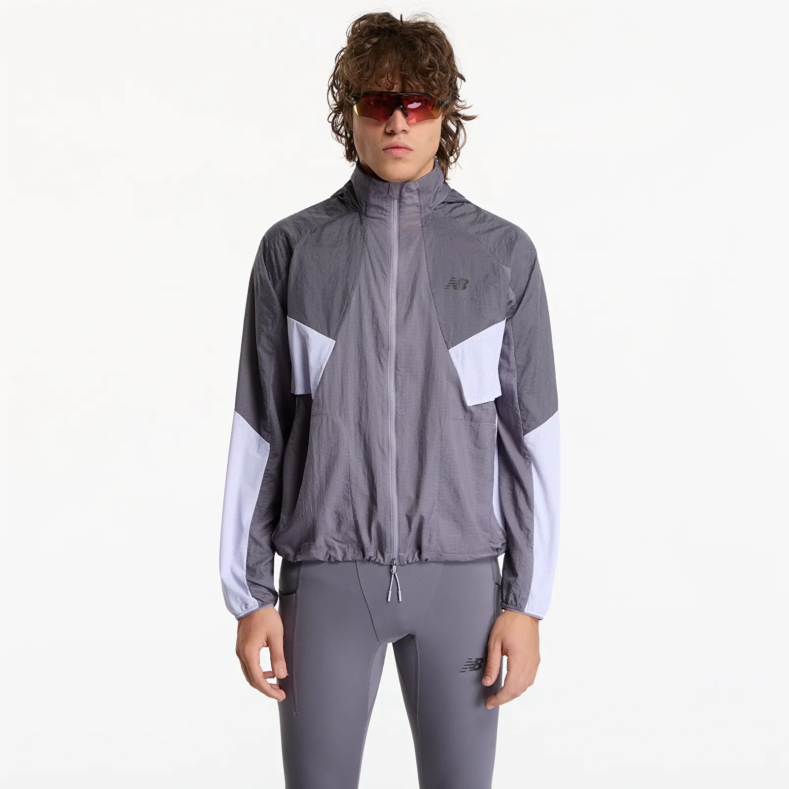 Jacken New Balance Reflective RC Jacket Off-Line Grey/ Smoked Violet