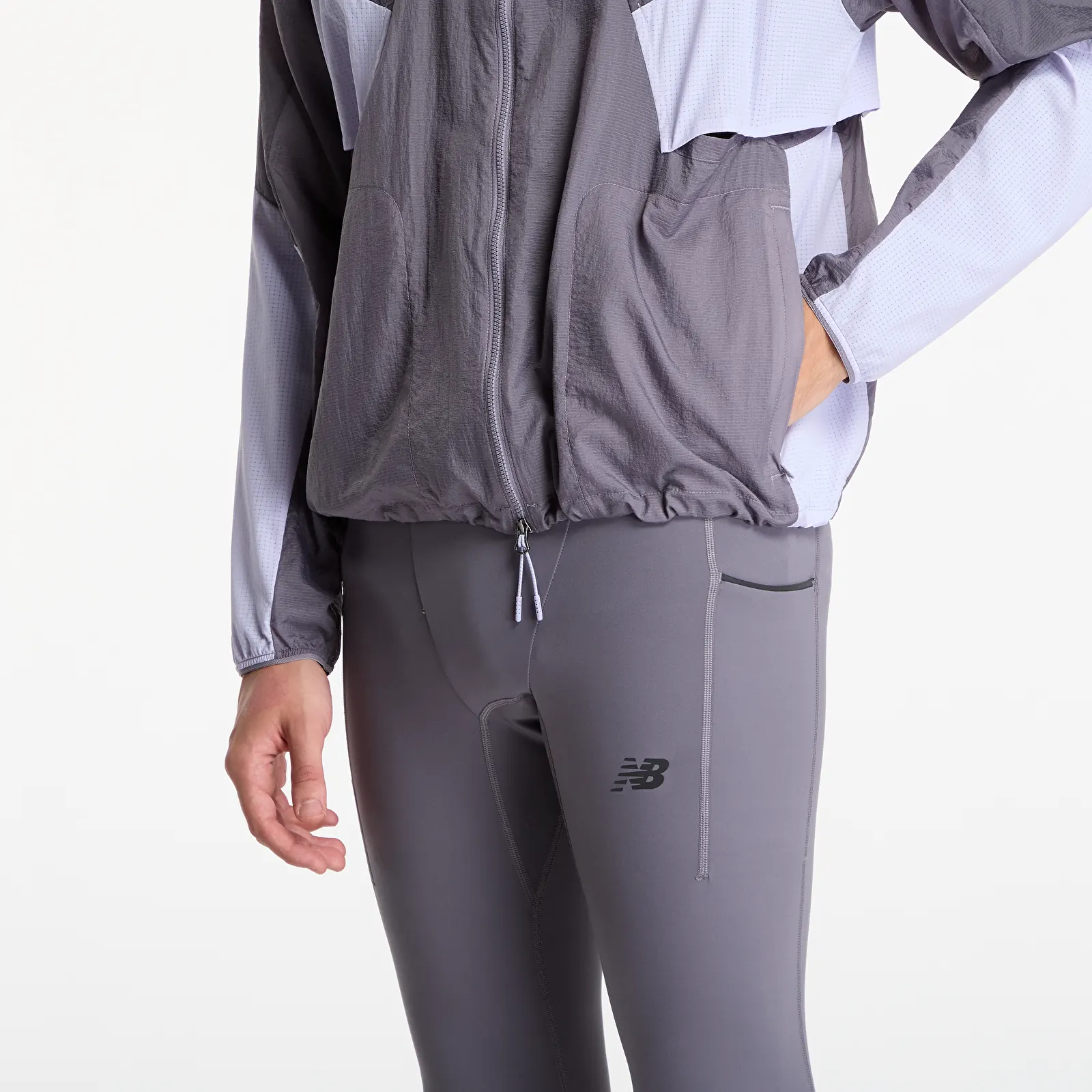 Jacken New Balance Reflective RC Jacket Off-Line Grey/ Smoked Violet