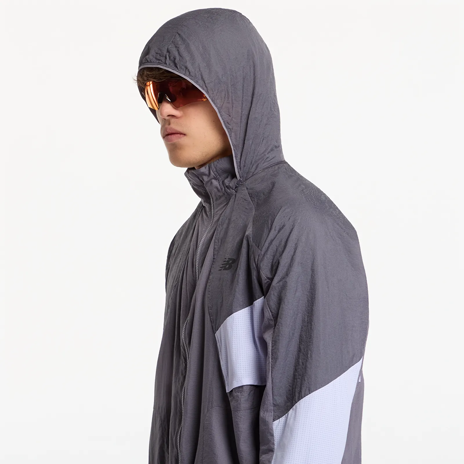 Jacken New Balance Reflective RC Jacket Off-Line Grey/ Smoked Violet