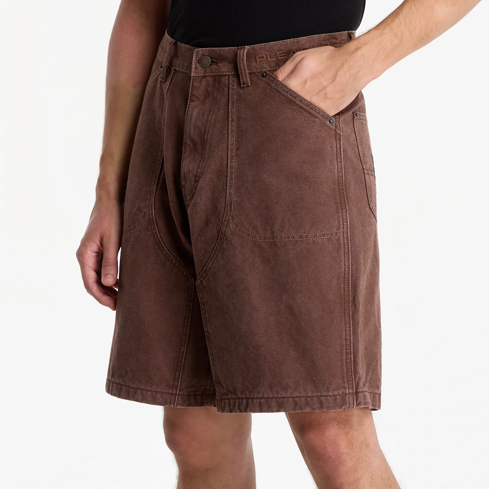 Pantalones cortos para hombre PLEASURES Ultra Work Shorts Brown