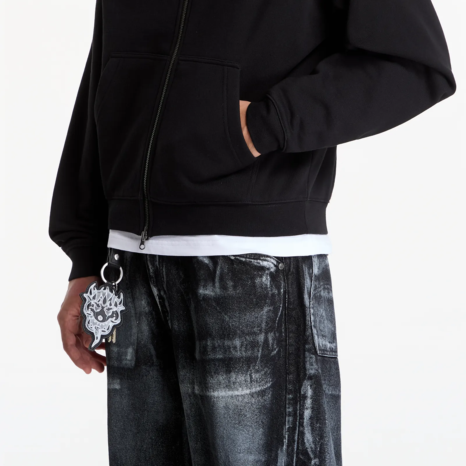 Džemperiai su gobtuvais ir džemperiai Dime Spinal Zip Hoodie UNISEX Black