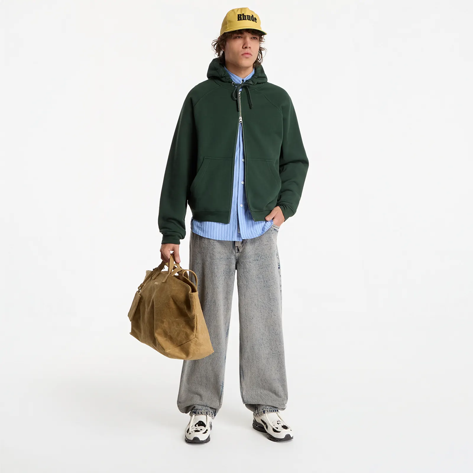 Kapucnis pulóverek és pulcsik Dime Spinal Zip Hoodie UNISEX Mountain Green