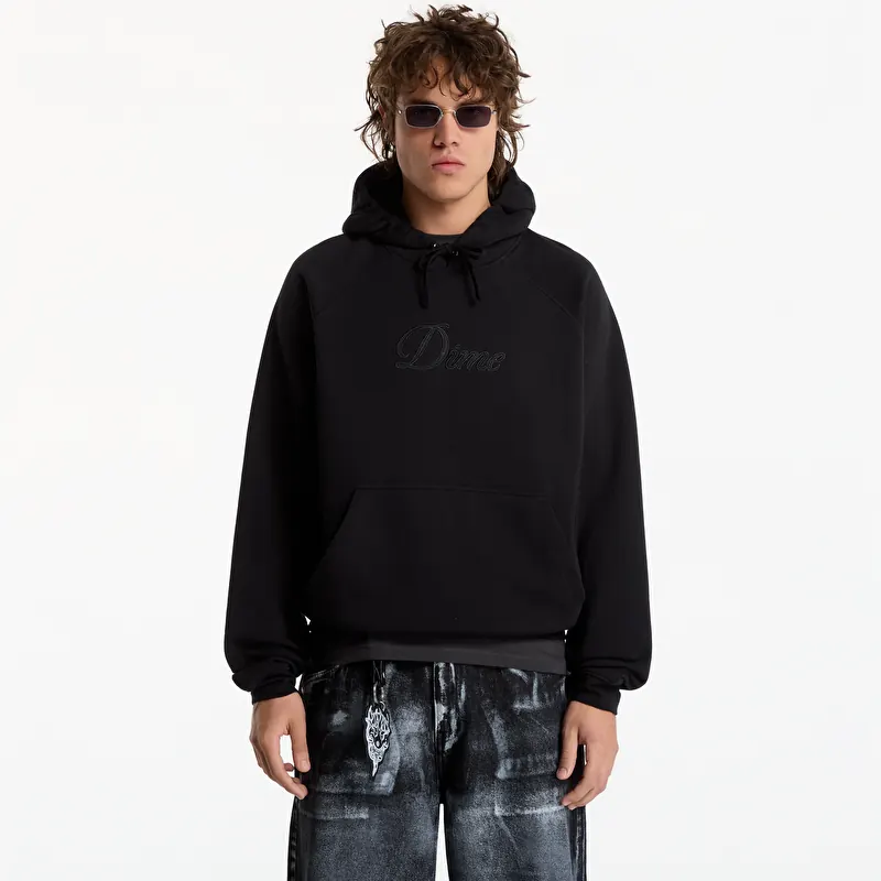 Sweatshirt Dime Cursive Logo Hoodie UNISEX Black