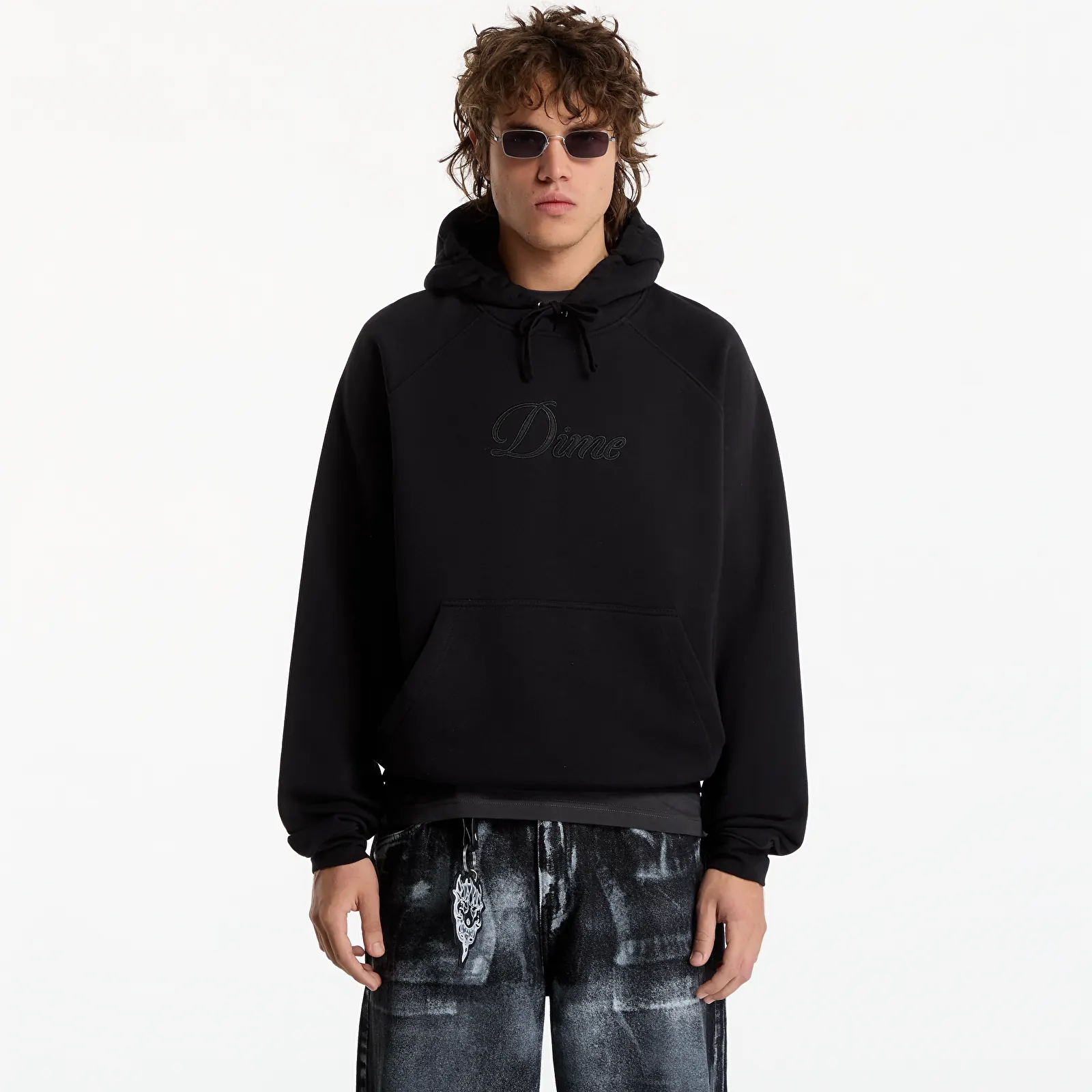Mikiny Dime Cursive Logo Hoodie UNISEX Black