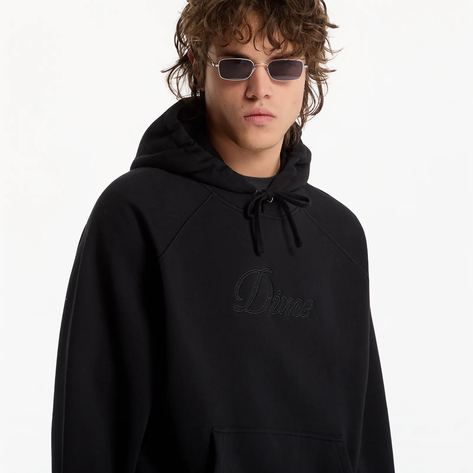 Mikiny Dime Cursive Logo Hoodie UNISEX Black