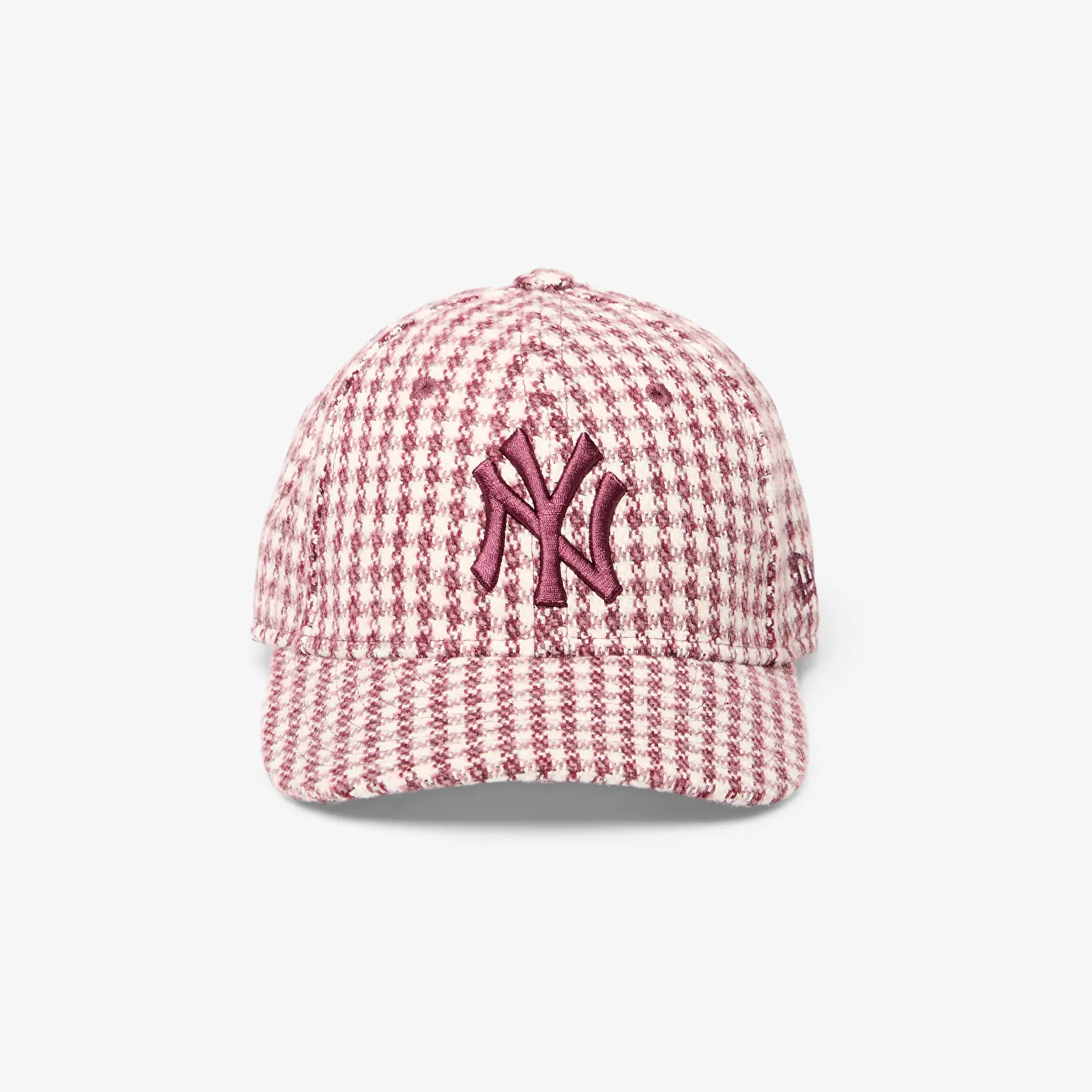Petten voor heren New Era 9FORTY M-Crown MLB Houndstooth New York Yankees Dark Red/ Beige