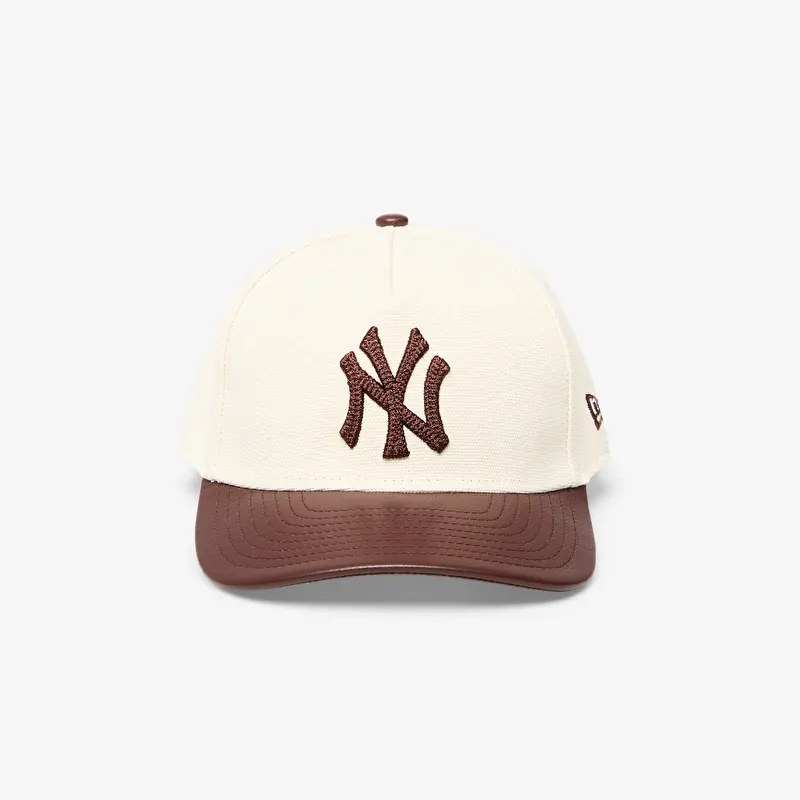 Шапка New Era 9FORTY M-Crown A-Frame MLB Fabric Mix New York Yankees Beige/ Brown