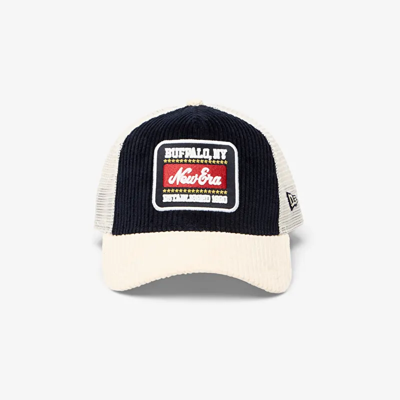 Шапка New Era 9FORTY A-Frame Trucker Cord Visor Navy/ Stone