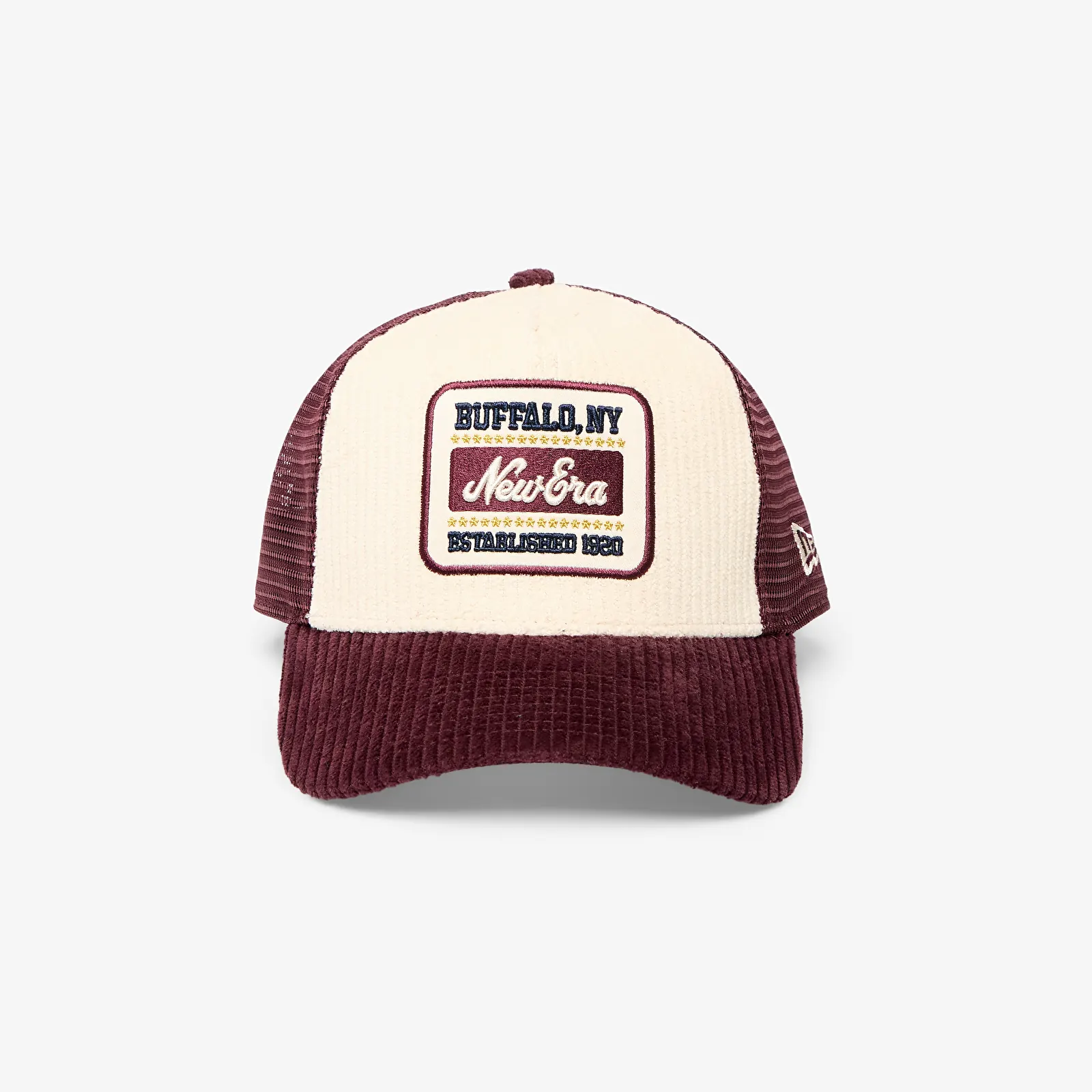 Мъжки шапки New Era 9FORTY A-Frame Trucker Cord Visor Maroon/ Stone