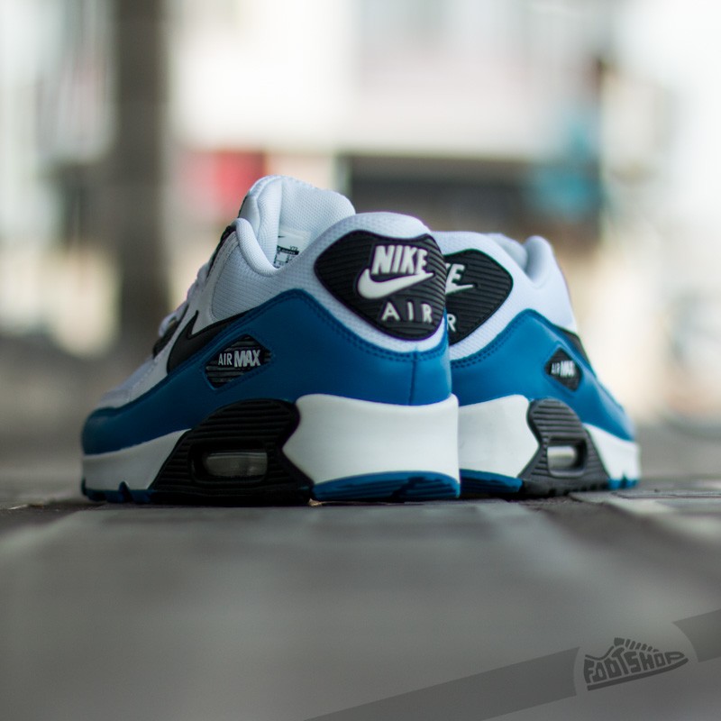 Men s shoes Nike Air Max 90 Essentials White Black Military Blue