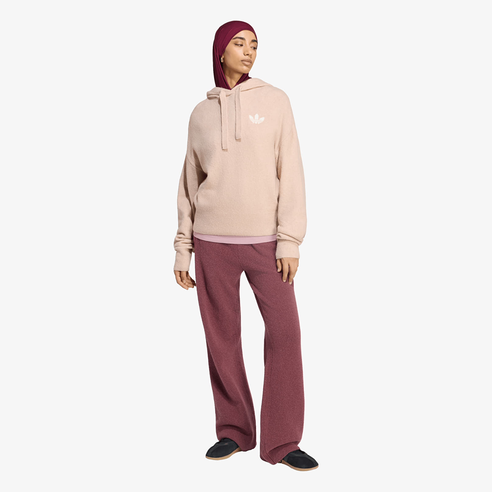 Pullover adidas Essentials Knit Hoodie Wonder Taupe