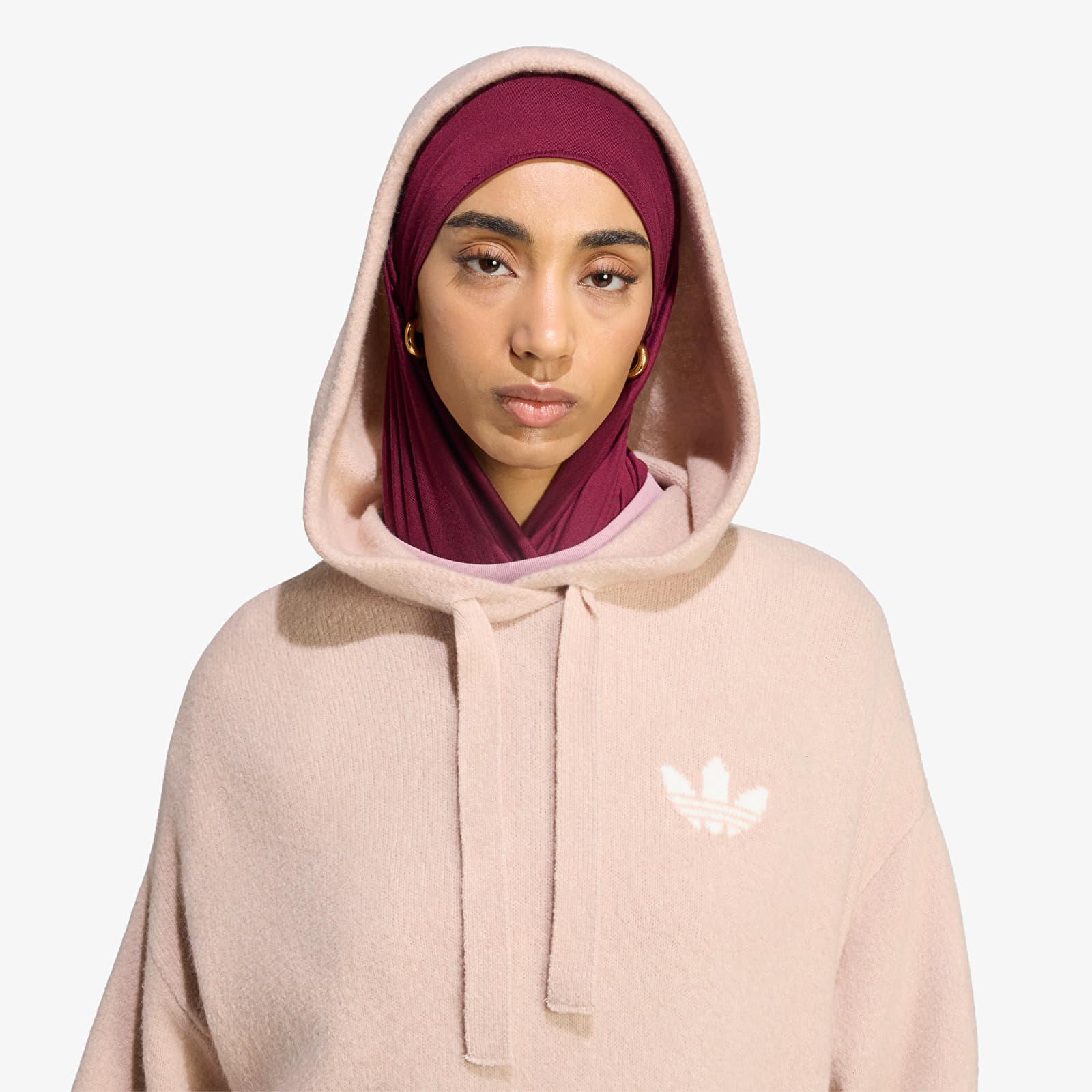 Pullover adidas Essentials Knit Hoodie Wonder Taupe