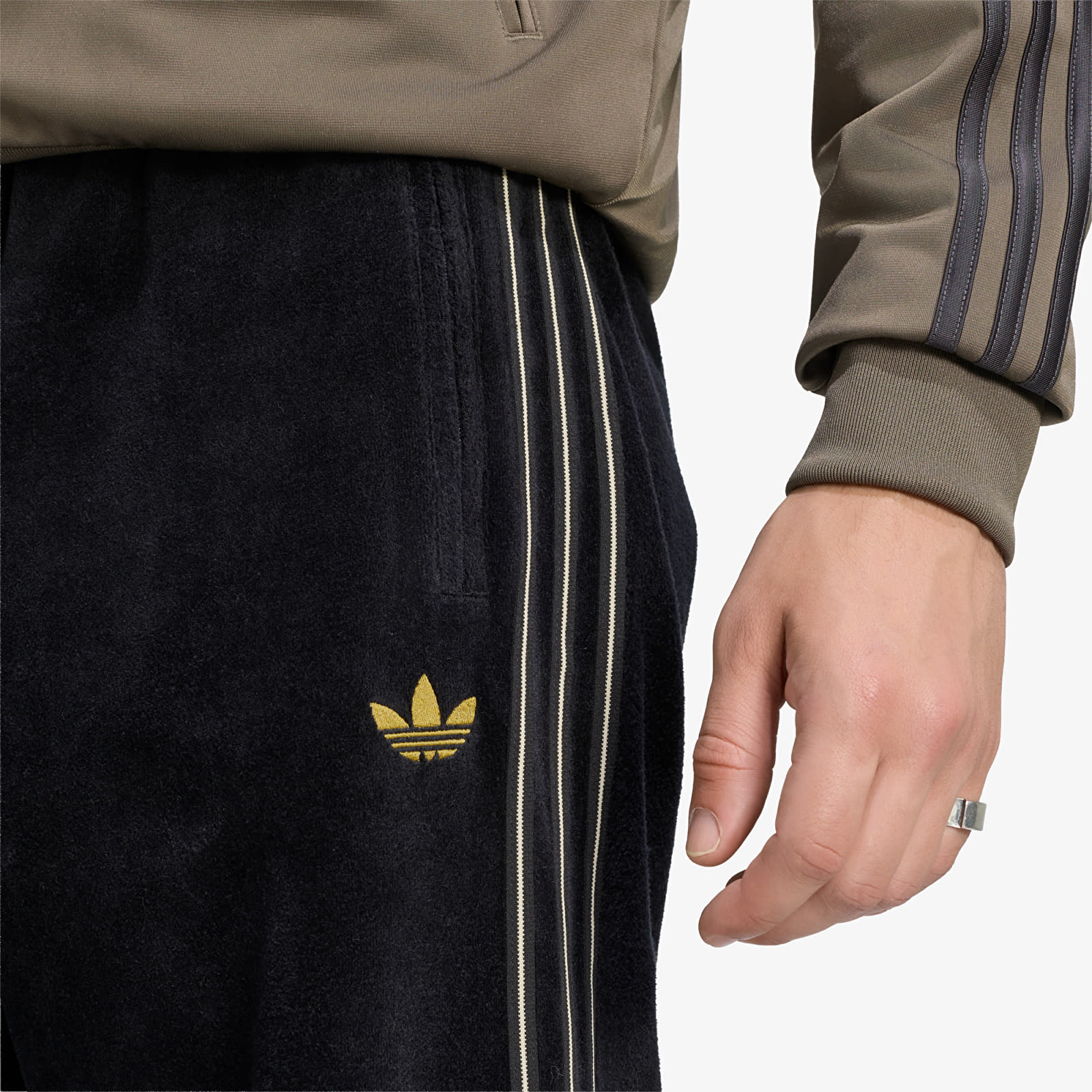 Jogger kelnės adidas Firebird Velour Track Pants Black
