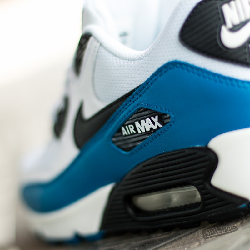Pánske tenisky a topánky Nike Air Max 90 Essentials White/Black-Military Blue-Neutral Grey