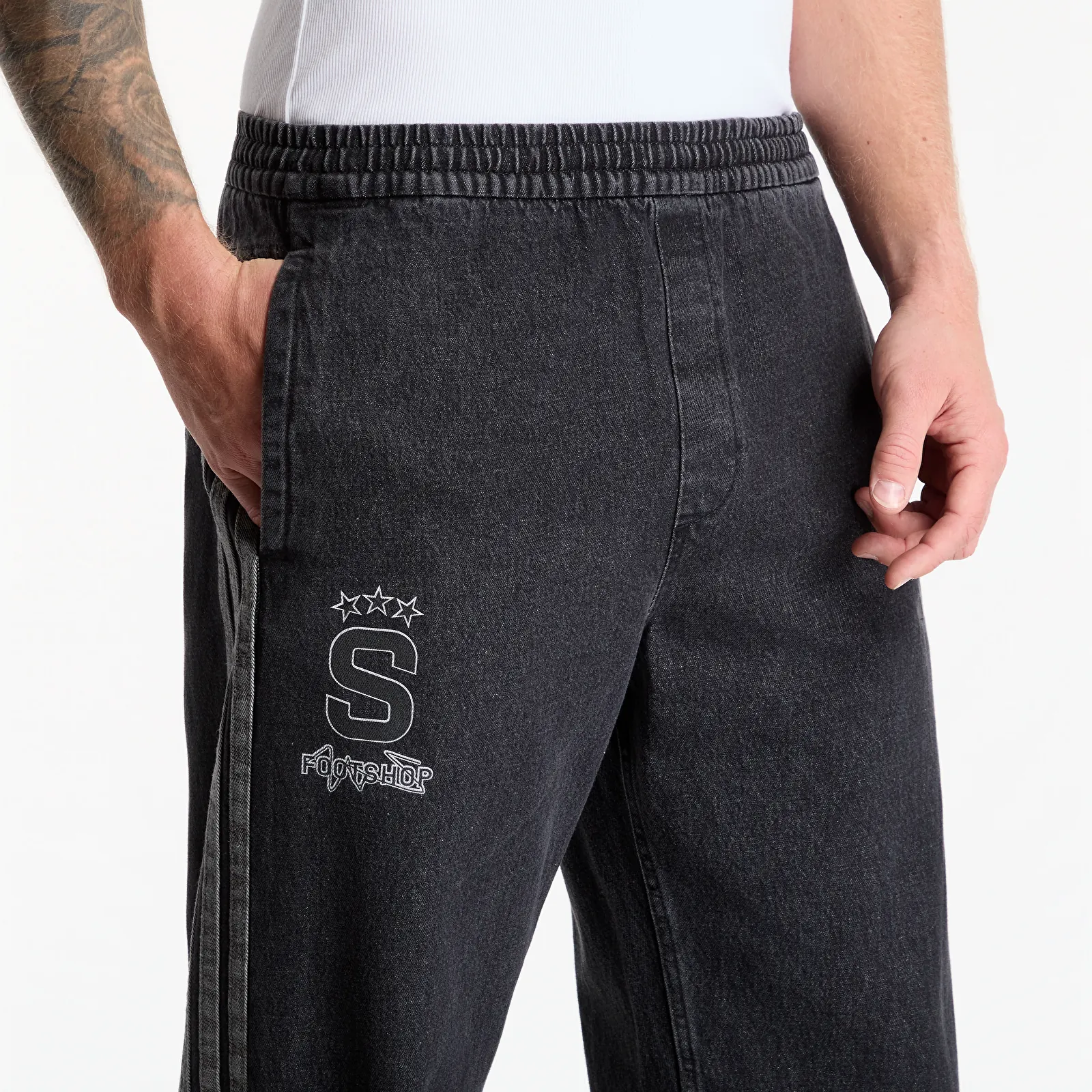 Панталони adidas x FTSHP x AC Sparta Prague Denim Pants Black