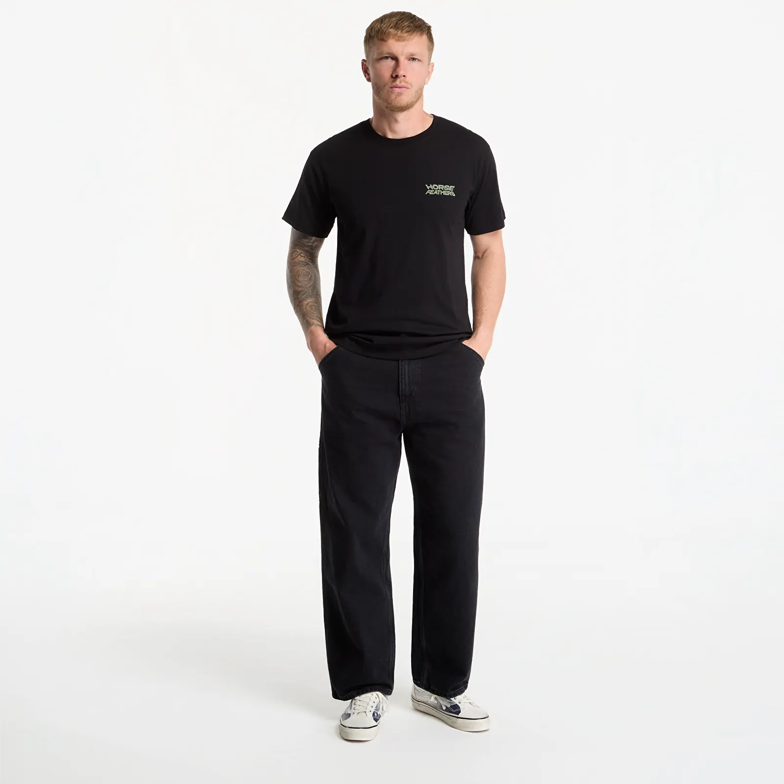 Miesten T-paidat Horsefeathers Carmy T-Shirt Black