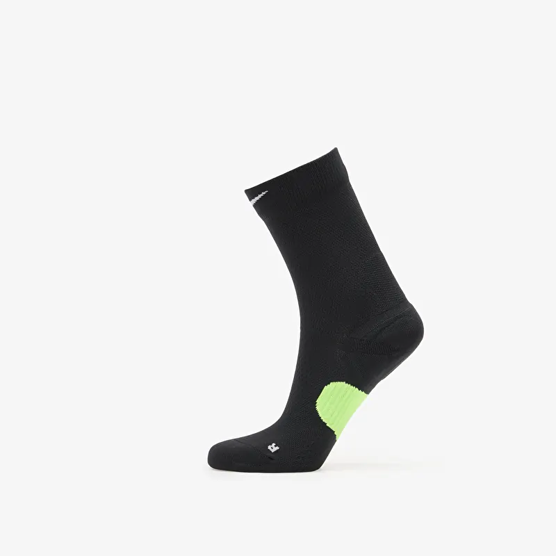 Chaussettes Nike Run Midweight Running Crew Socks 1-Pack Black/ Volt/ White