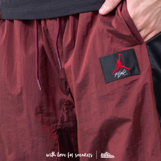 Jogger Pants Jordan Flight Warm Up Pants Gym Red Black Footshop