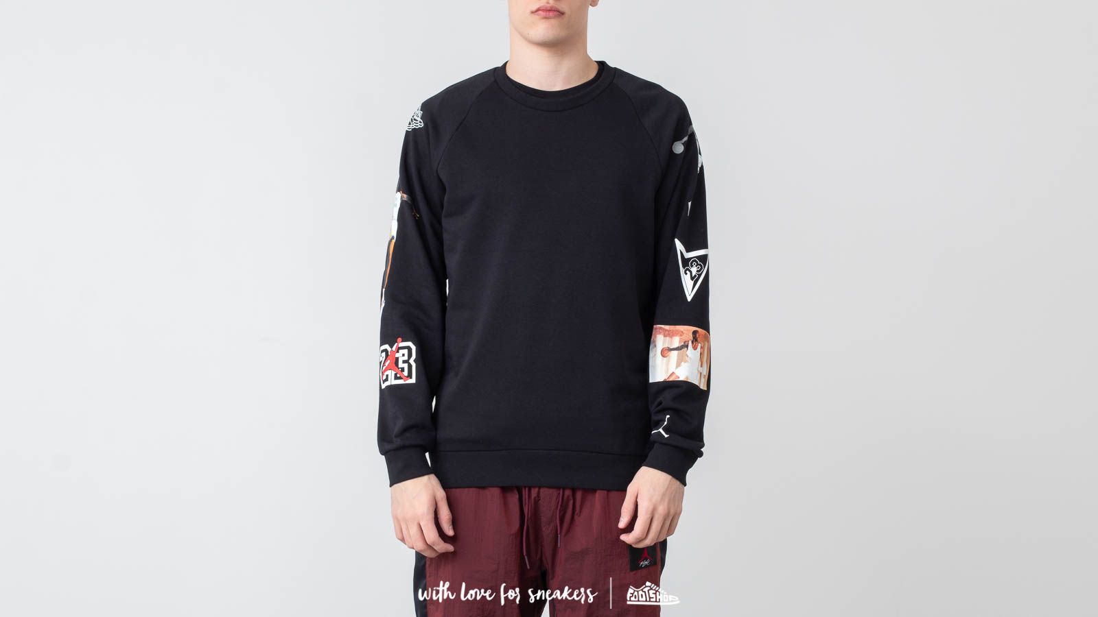 Hanorace Jordan Jumpman Lightweight Graphic Crewneck Black/ White