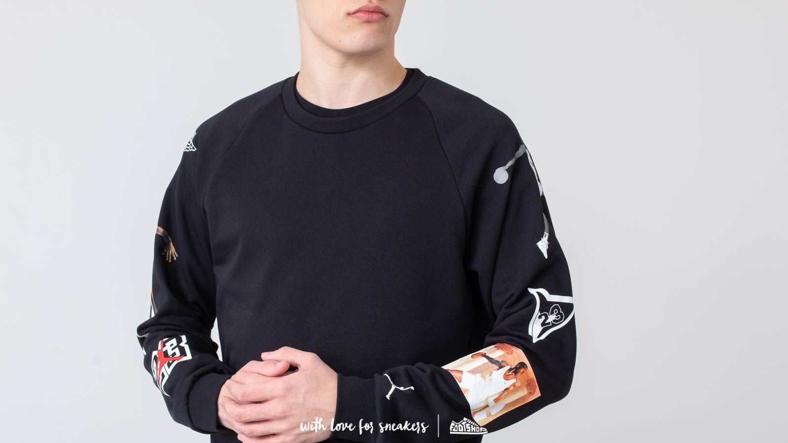 Hanorace Jordan Jumpman Lightweight Graphic Crewneck Black/ White