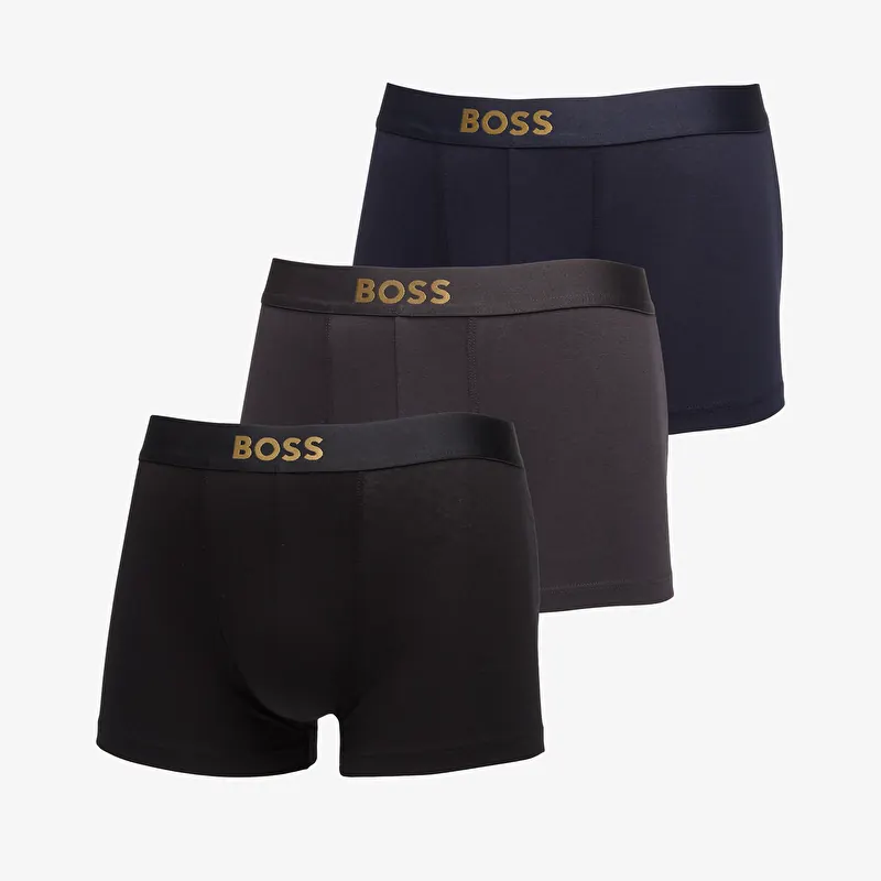 Boxers Hugo Boss Trunk 3-Pack Gold Logo Gift Multicolor
