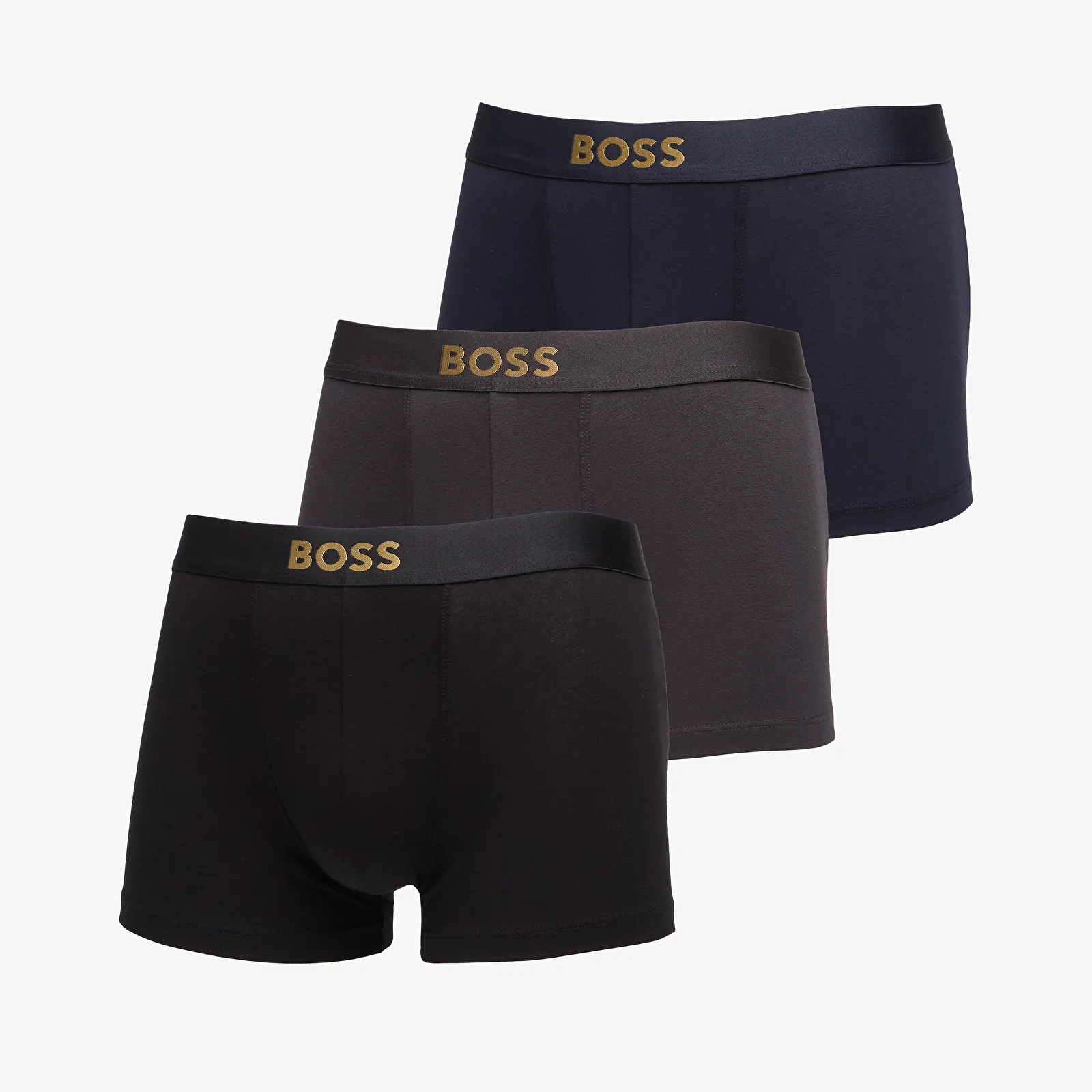 Boksershorts Hugo Boss Trunk 3-Pack Gold Logo Gift Multicolor