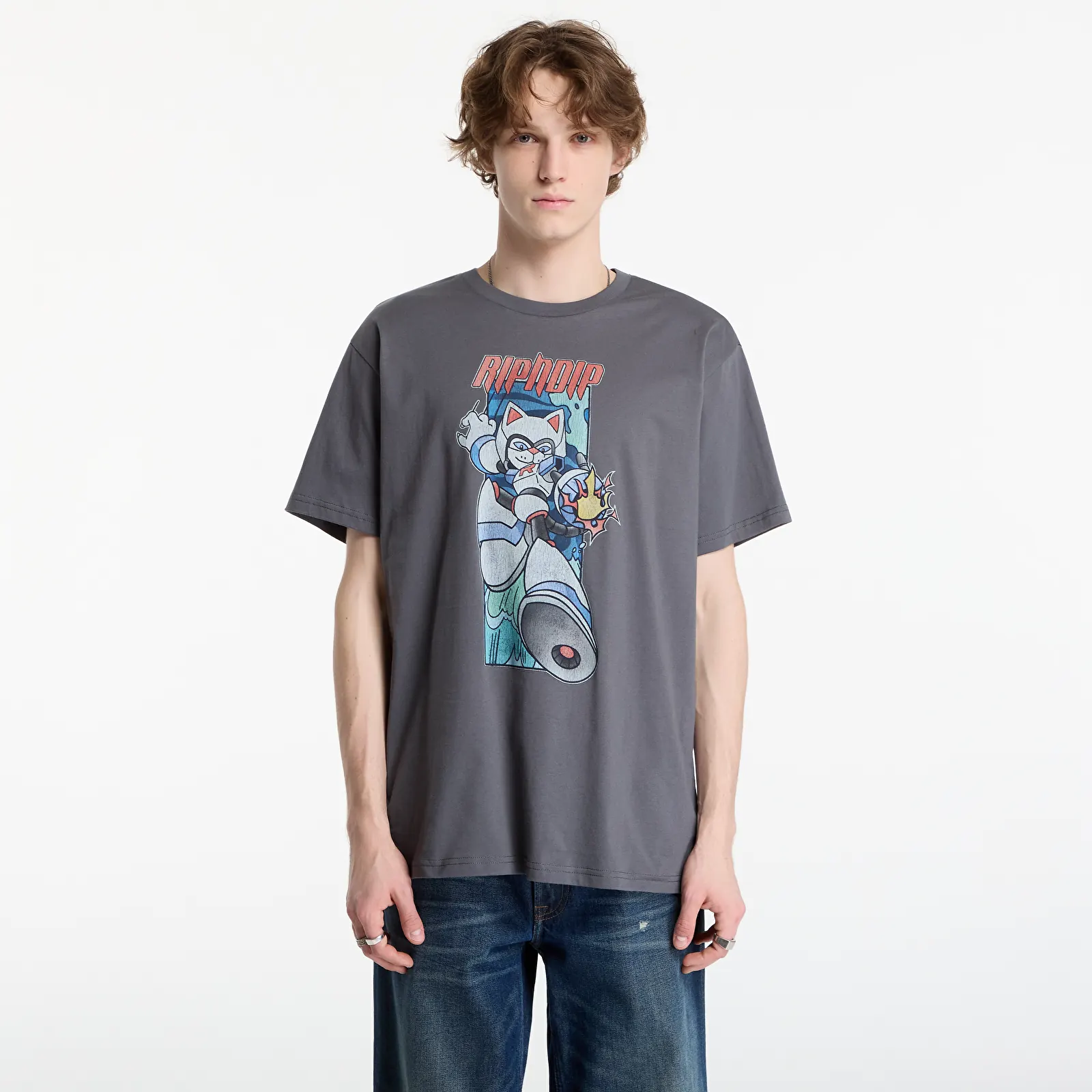   Μπλούζες RIPNDIP Rokkunerm Tee Charcoal