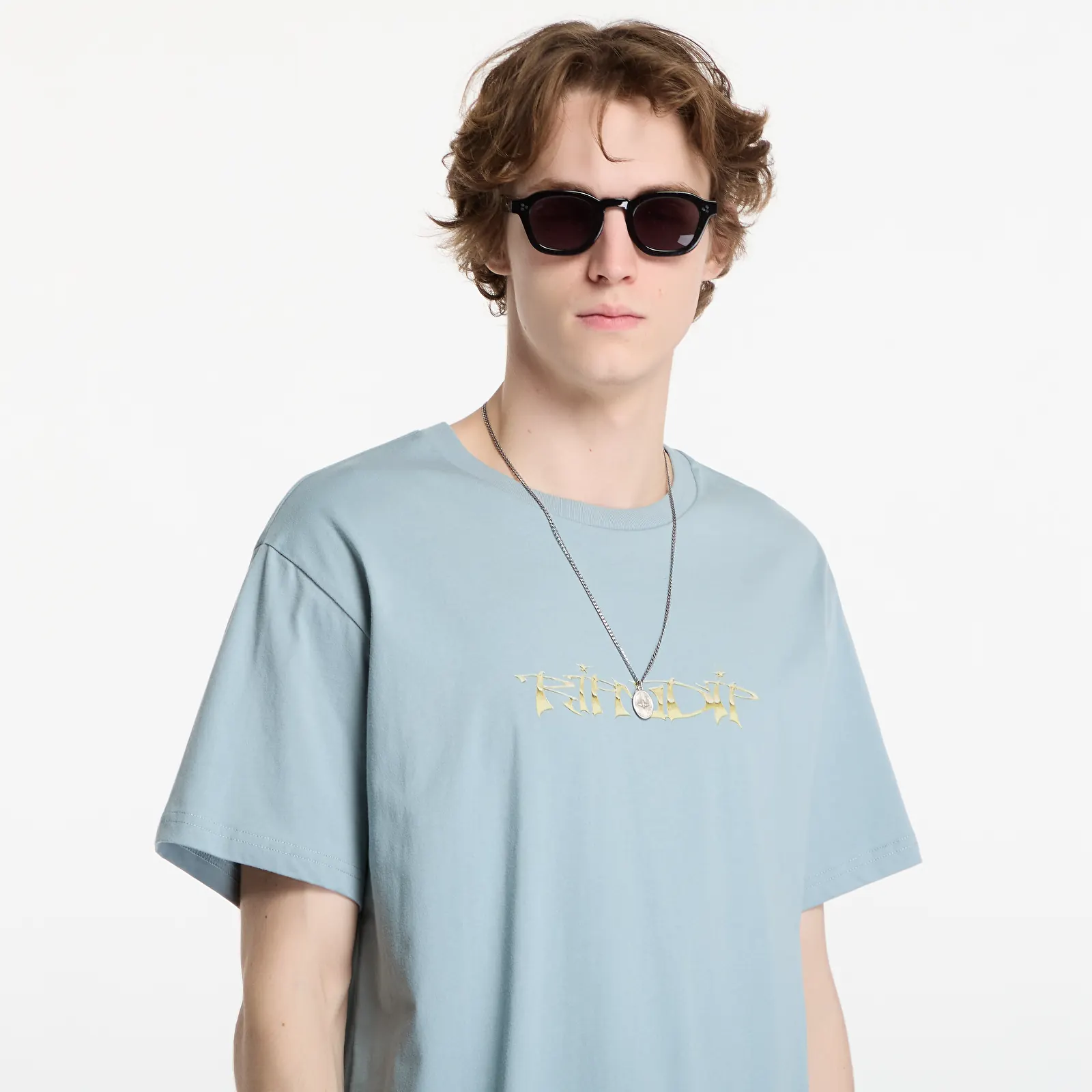 T-Shirts RIPNDIP Yung Money Tee Silver Blue