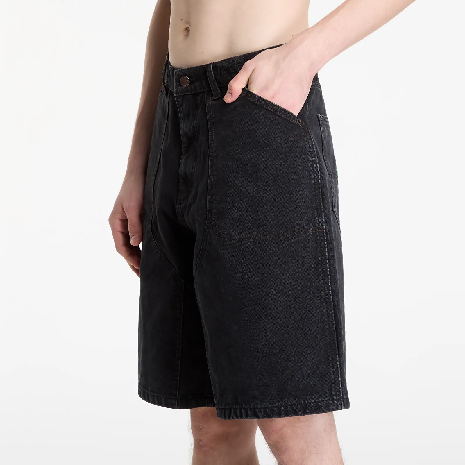 Šorti PLEASURES Ultra Work Shorts Black