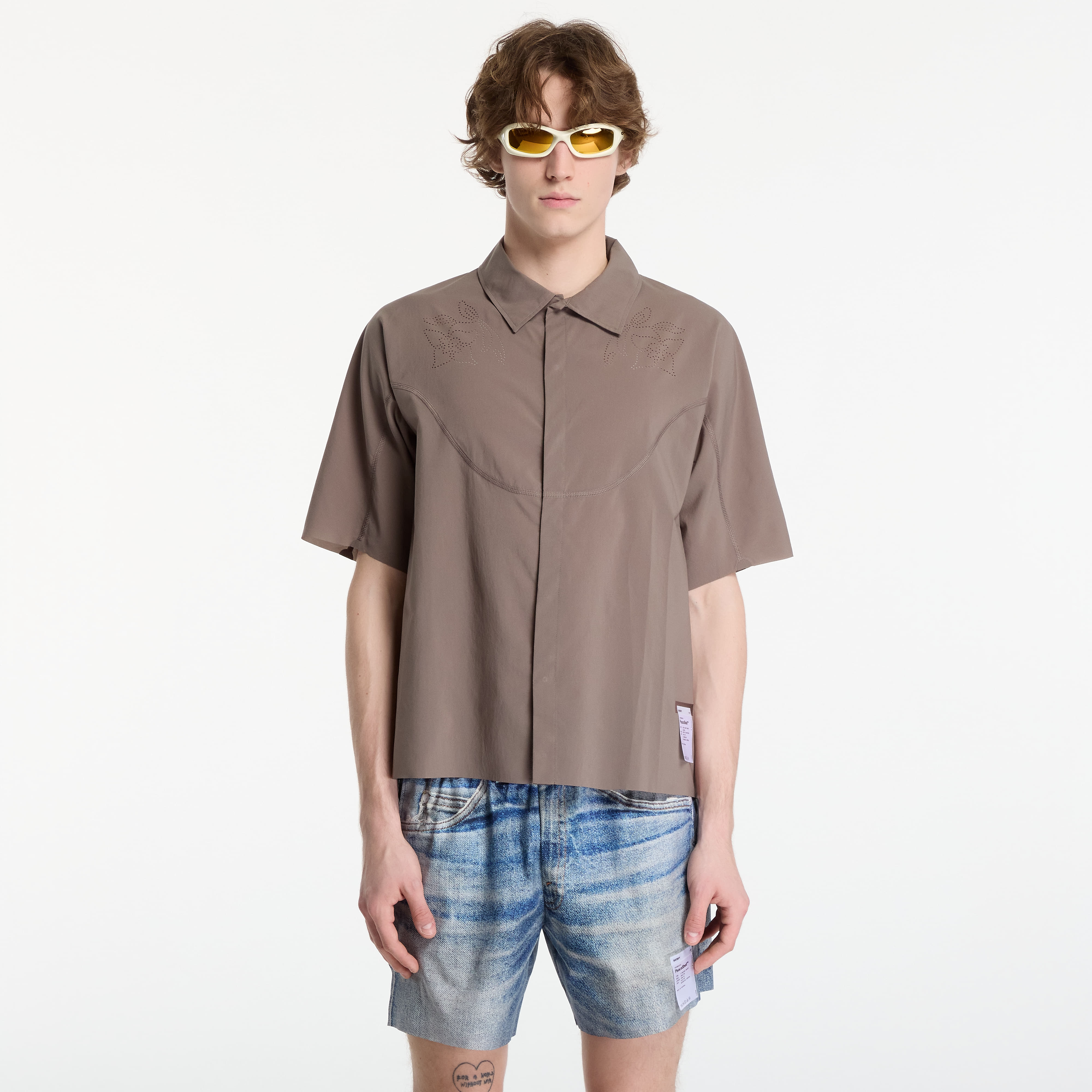 Shirt Satisfy AmbientWarp River Shirt Short Sleeves Falcon XL