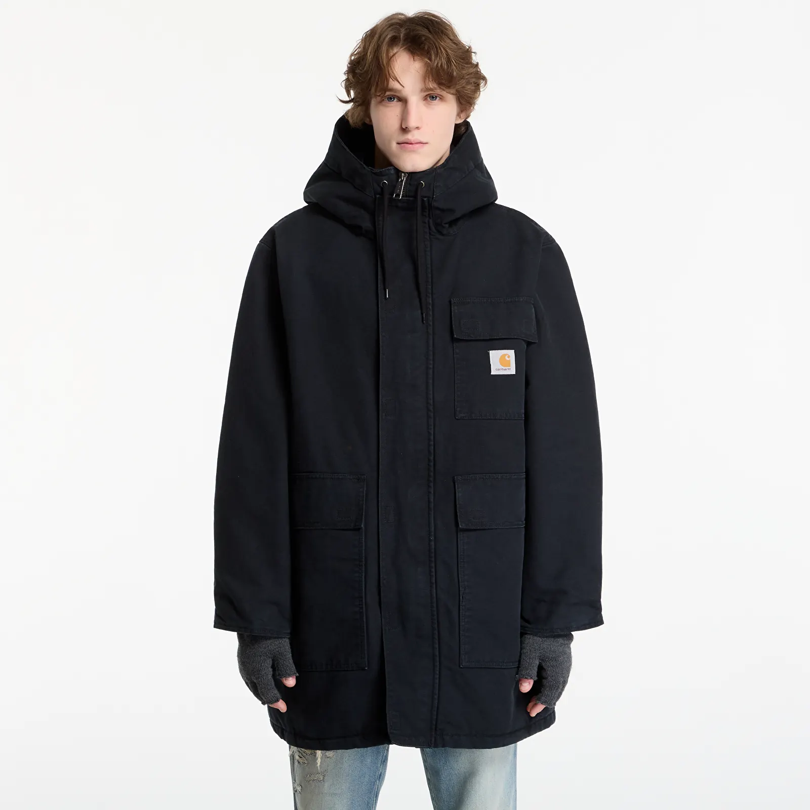 Jackets Carhartt WIP Boreal Parka UNISEX Black Stone Canvas
