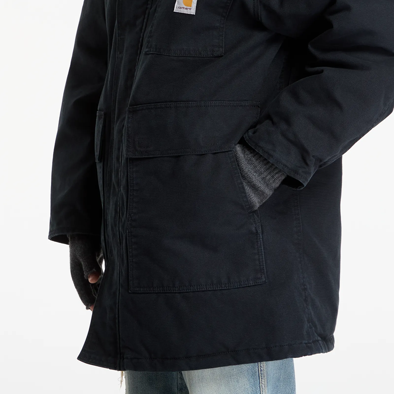 Jackets Carhartt WIP Boreal Parka UNISEX Black Stone Canvas