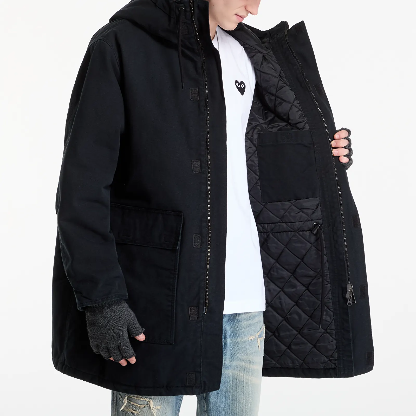 Jackets Carhartt WIP Boreal Parka UNISEX Black Stone Canvas