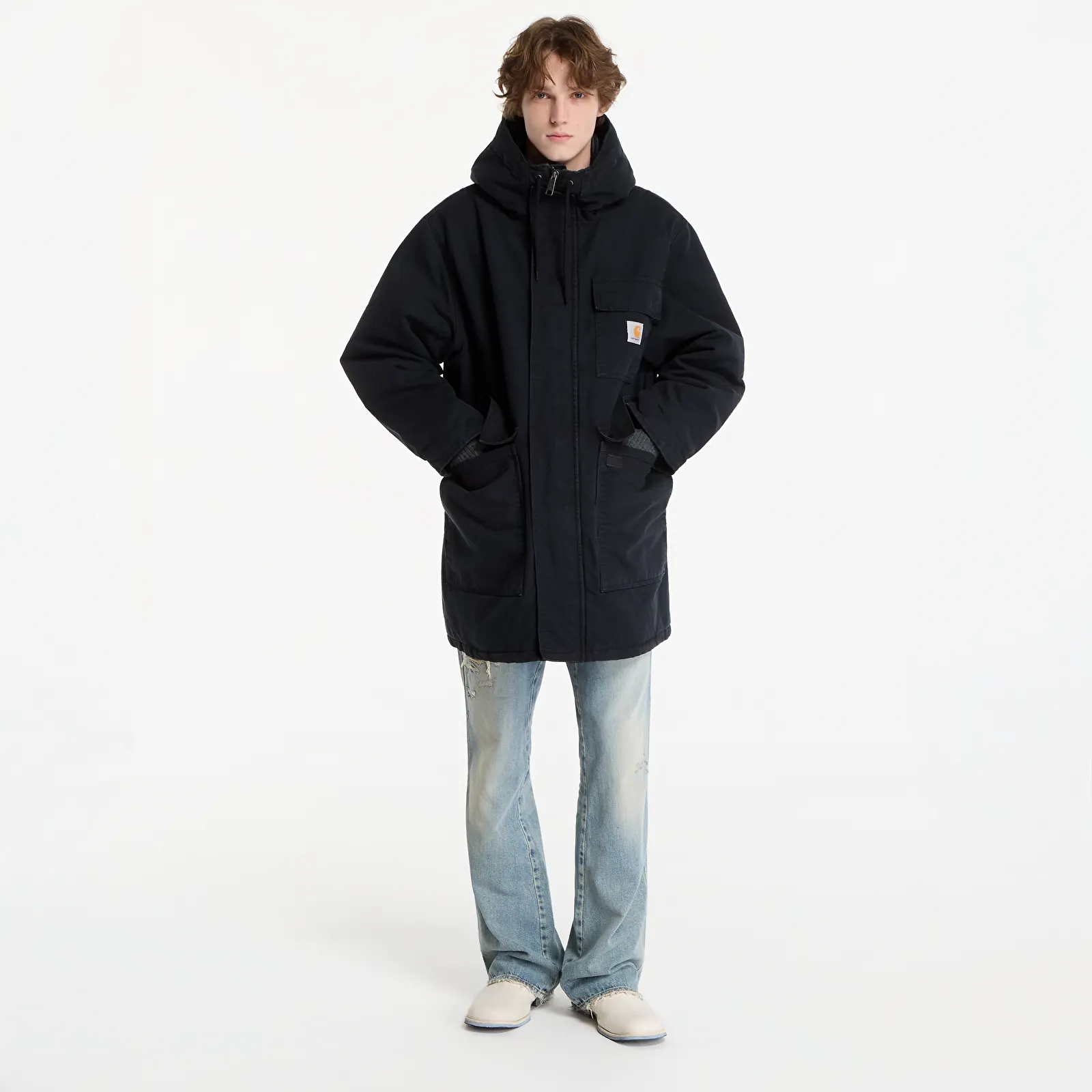 Jackets Carhartt WIP Boreal Parka UNISEX Black Stone Canvas