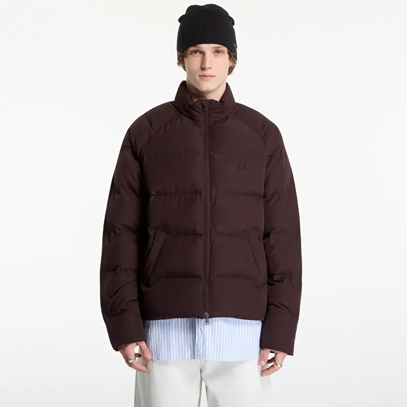 Jachetă FRED PERRY Raglan Sleeve Padded Jacket Rich Brown