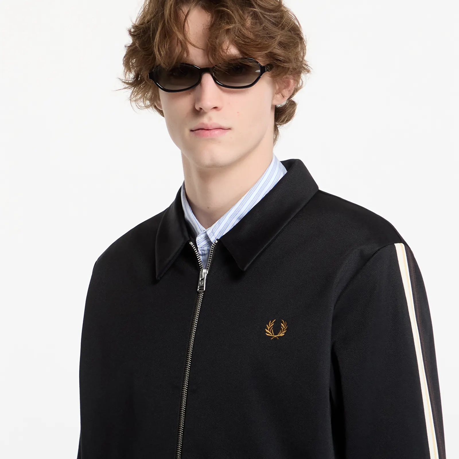 Hoodies and sweatshirts  FRED PERRY Tipped Tape Track Jacket Black
