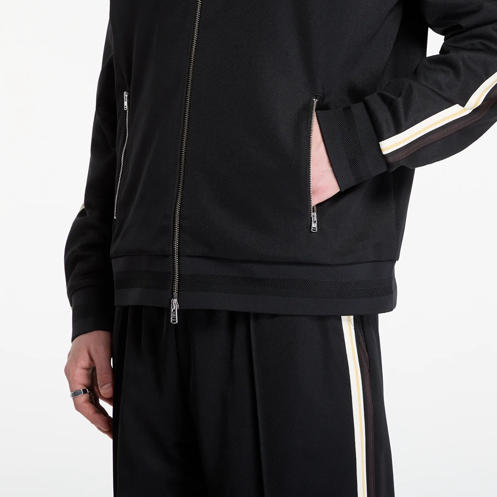 Hoodies and sweatshirts  FRED PERRY Tipped Tape Track Jacket Black