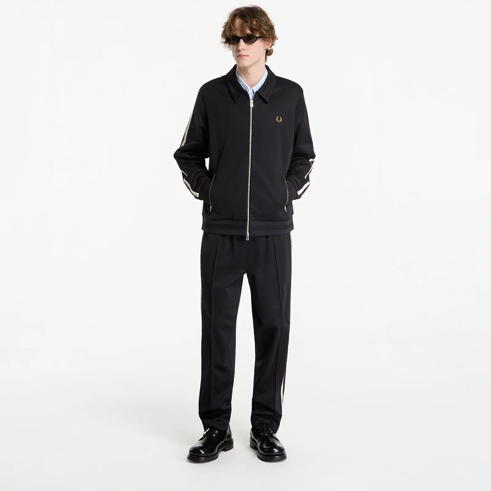 Hoodies and sweatshirts  FRED PERRY Tipped Tape Track Jacket Black