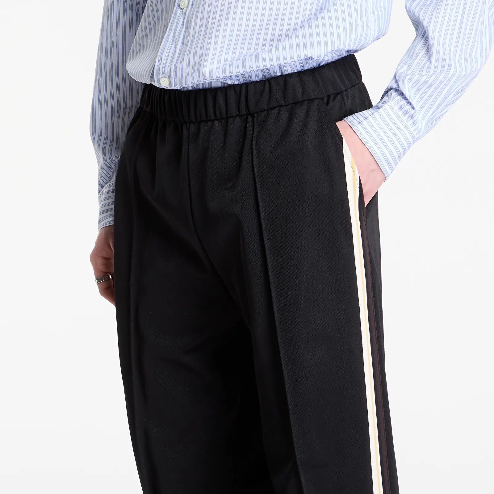 Melegítő FRED PERRY Knitted Tape Track Pant Black