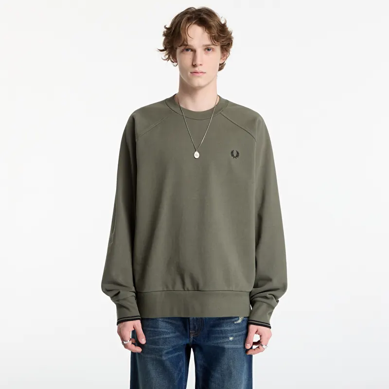 Φούτερ FRED PERRY Tipped Crewneck Sweatshirt Black