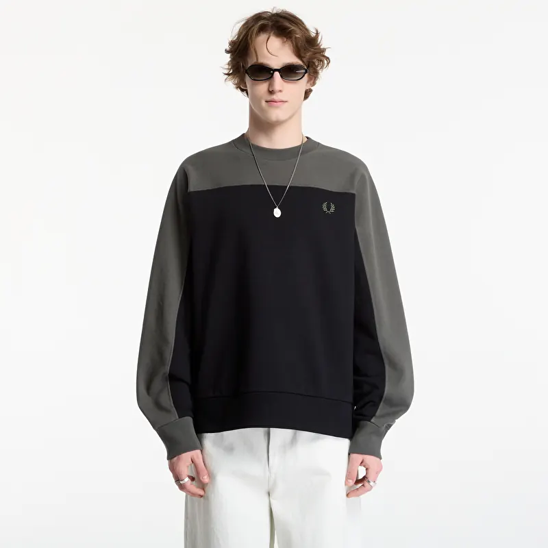 Sweatshirt FRED PERRY Colour Block Sweatshirt Black