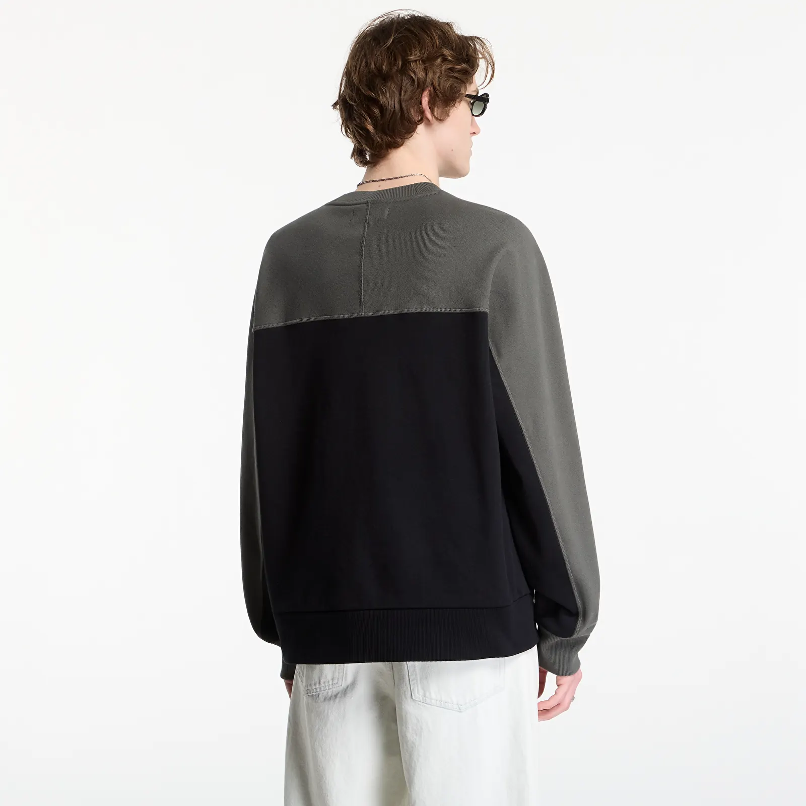 Puloverji   FRED PERRY Colour Block Sweatshirt Black