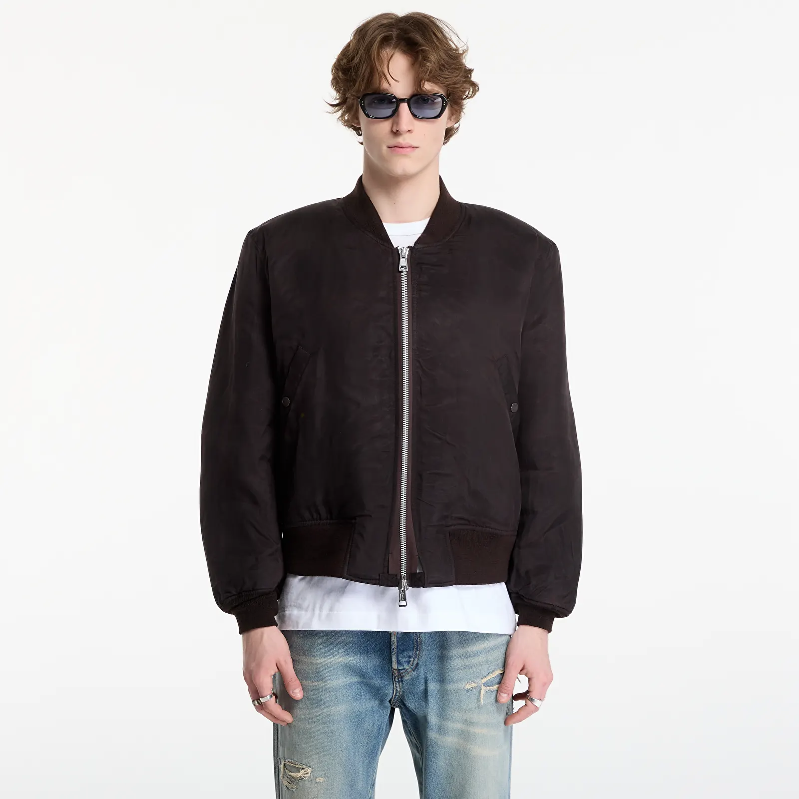 Jakker OUR LEGACY Bomber Root Brown Wax Dipped Cupro