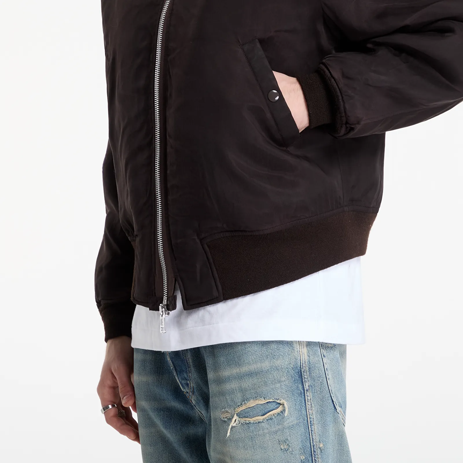 Jakker OUR LEGACY Bomber Root Brown Wax Dipped Cupro