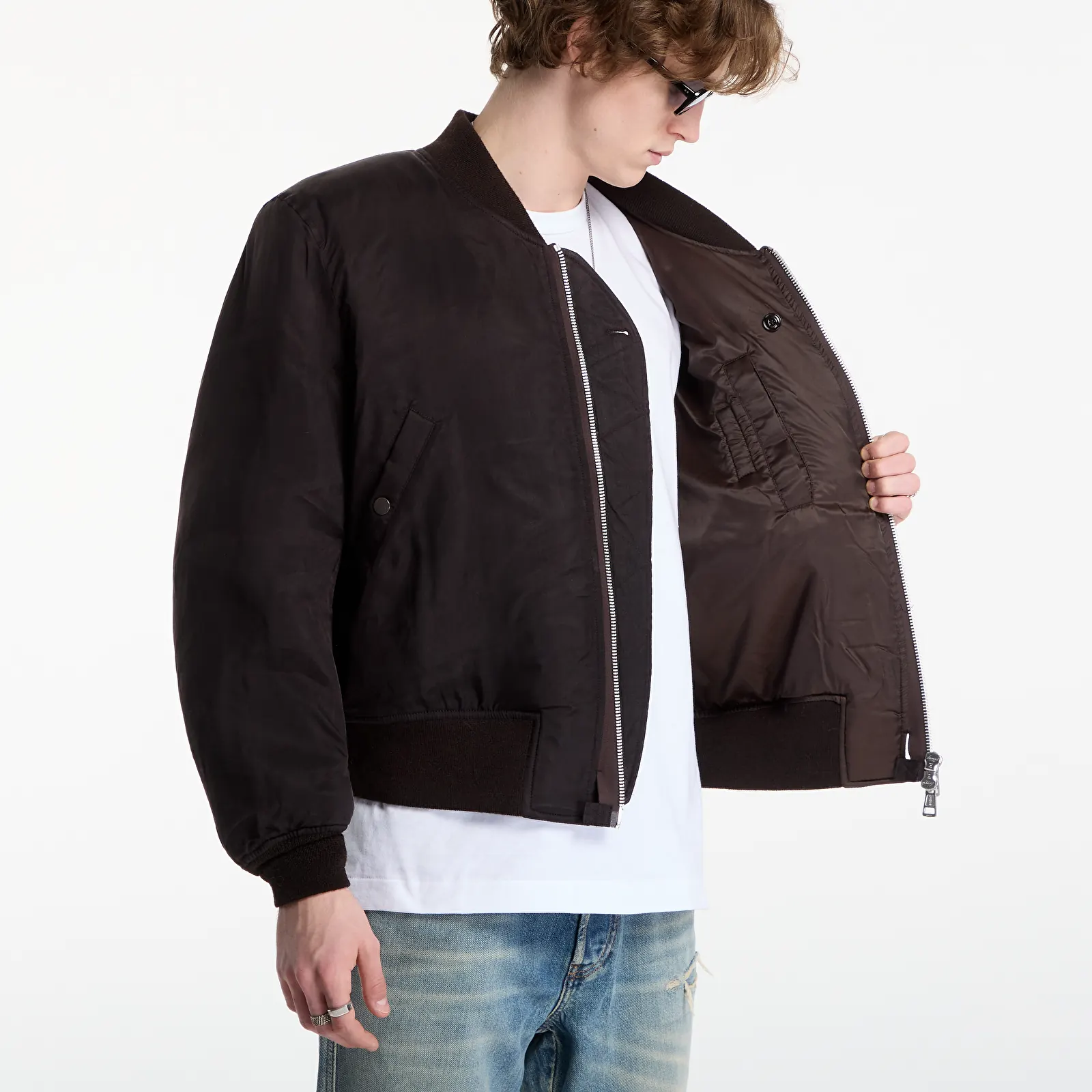 Jakker OUR LEGACY Bomber Root Brown Wax Dipped Cupro