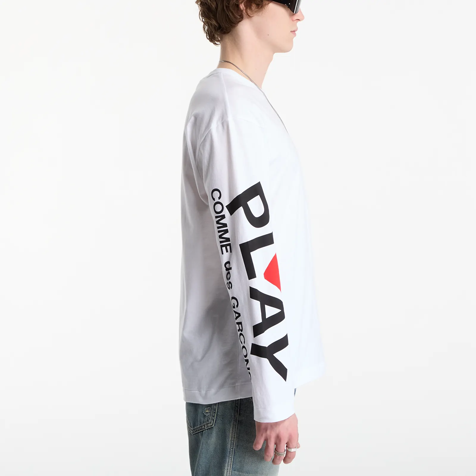 Тениски Comme des Garçons PLAY T-Shirt Logo Print Knit UNISEX White