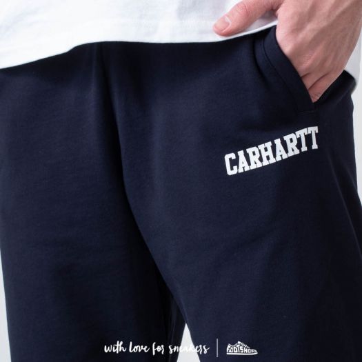 Pants and jeans Carhartt WIP College Sweat Pants Dark Navy White Footshop